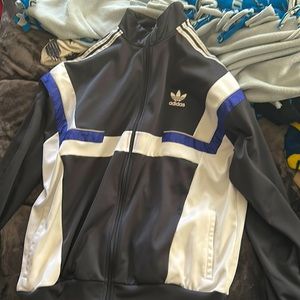 Black Adidas Fleece Jacket reflective XL